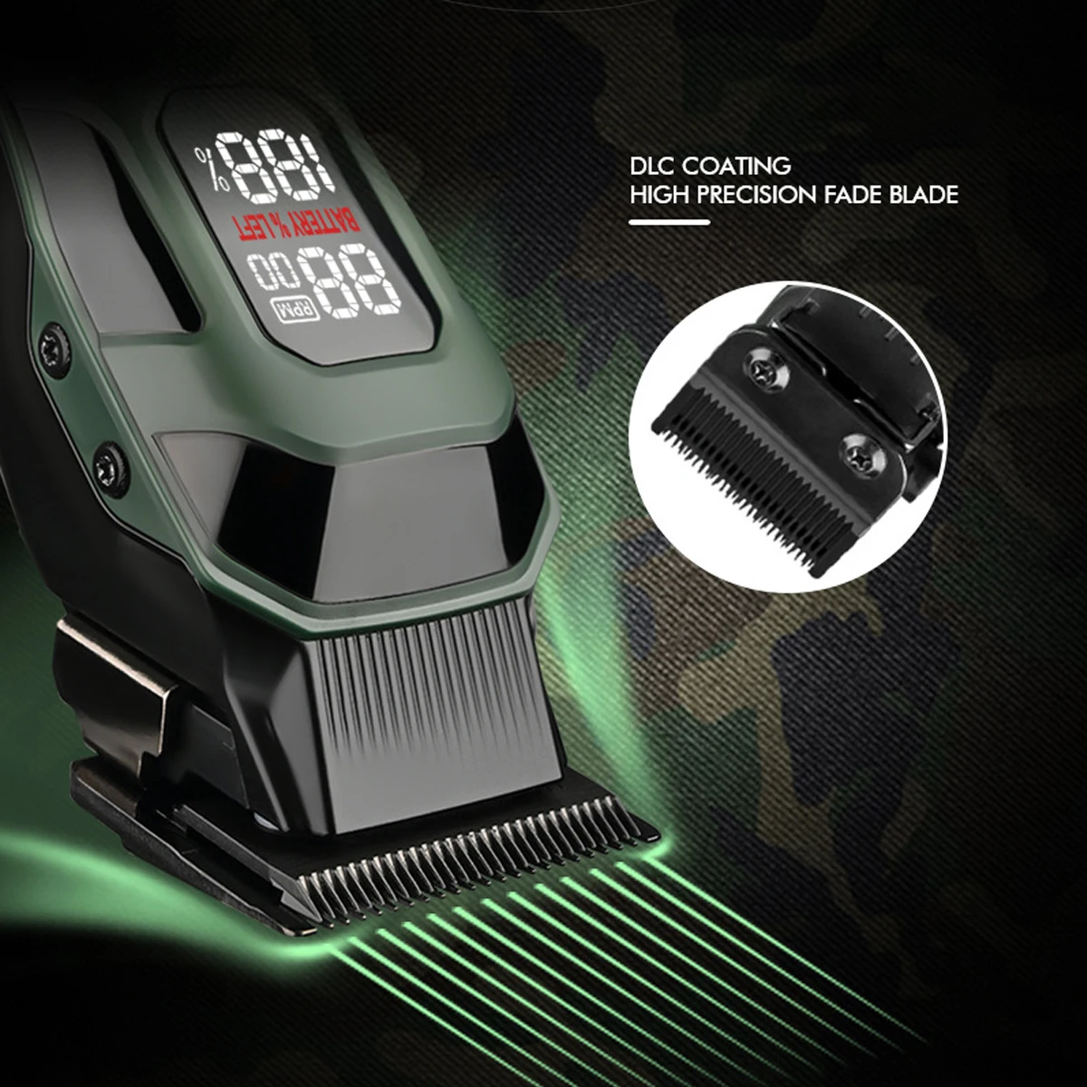 Description Picture 2 of itemWMARK NG-8080 Hair Clipper 9000 RPM DLC Blade LED Display Professional Hair Trimmer Hair Cutting Machine Men's Haircut Machine