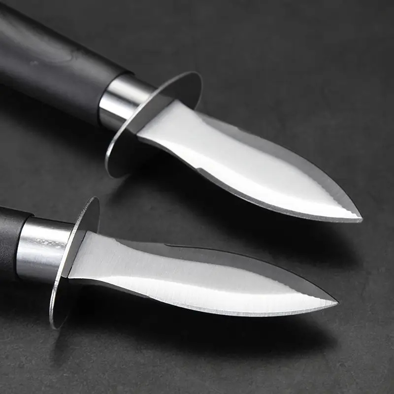 Seafood Opener Oyster Knife Oyster Knife Sharp-edged Shucker Shell Seafood Opener Tool Portable Stainless Steel Seafood Scallop Pry Knife Multifunction Kitc