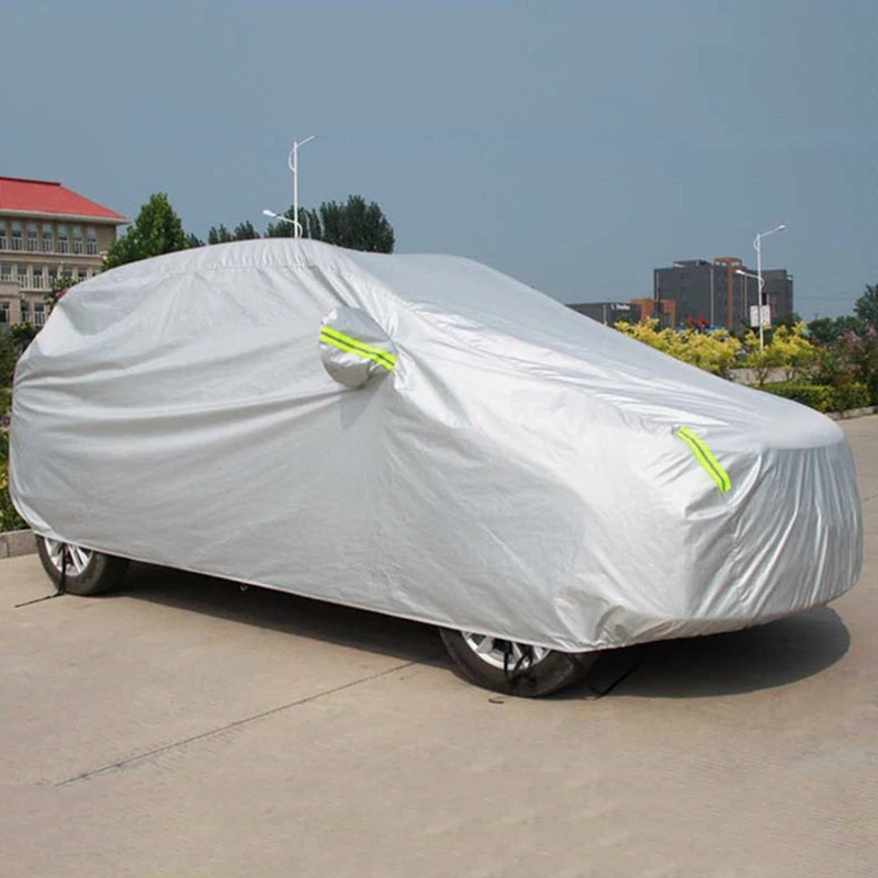 Waterproof Car Cover Silver SUV Sedan Outdoor Sun Protection