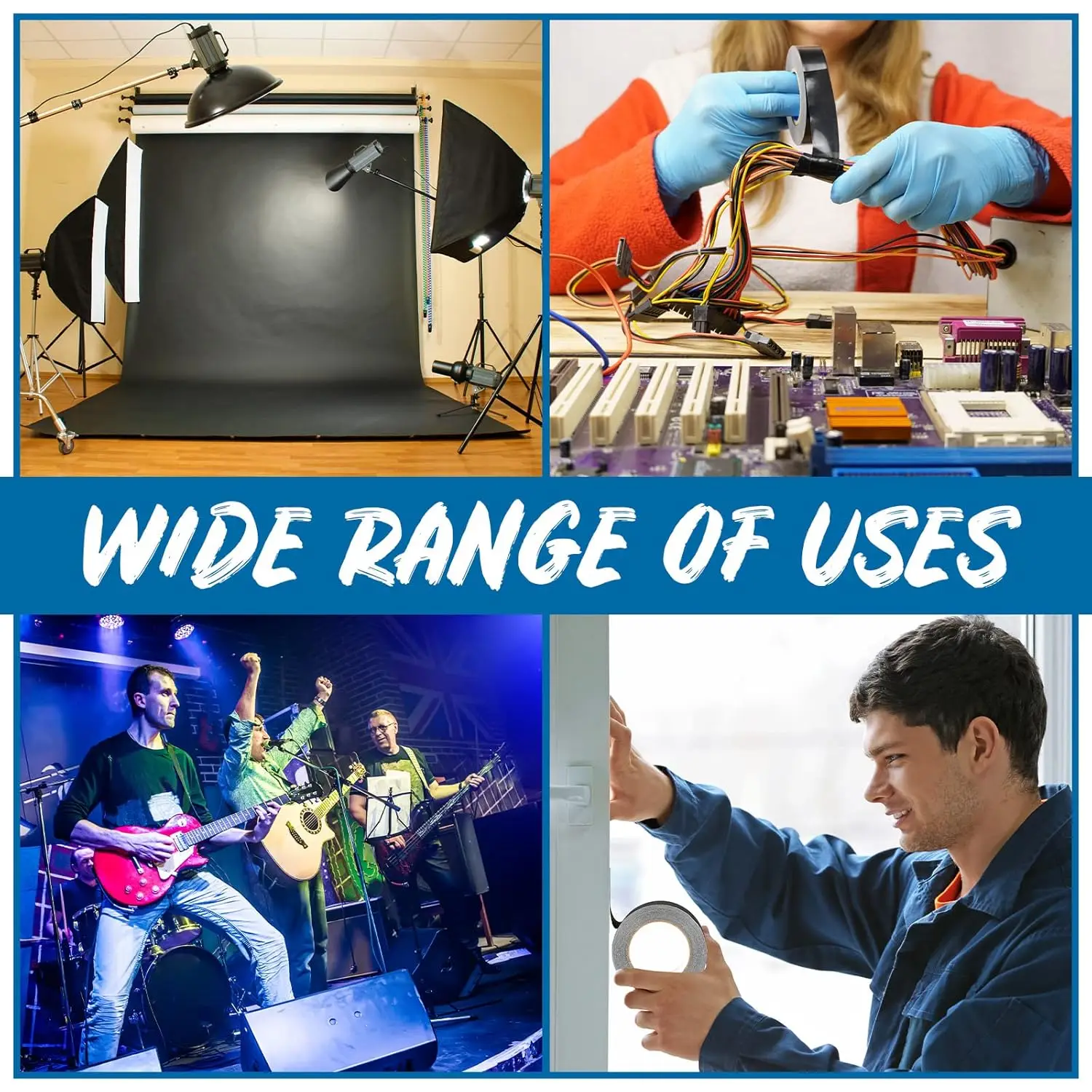 Premium Non-Reflective Matte Gaffer Tape for Photography & Stage Use - Easy Tear & Residue-Free