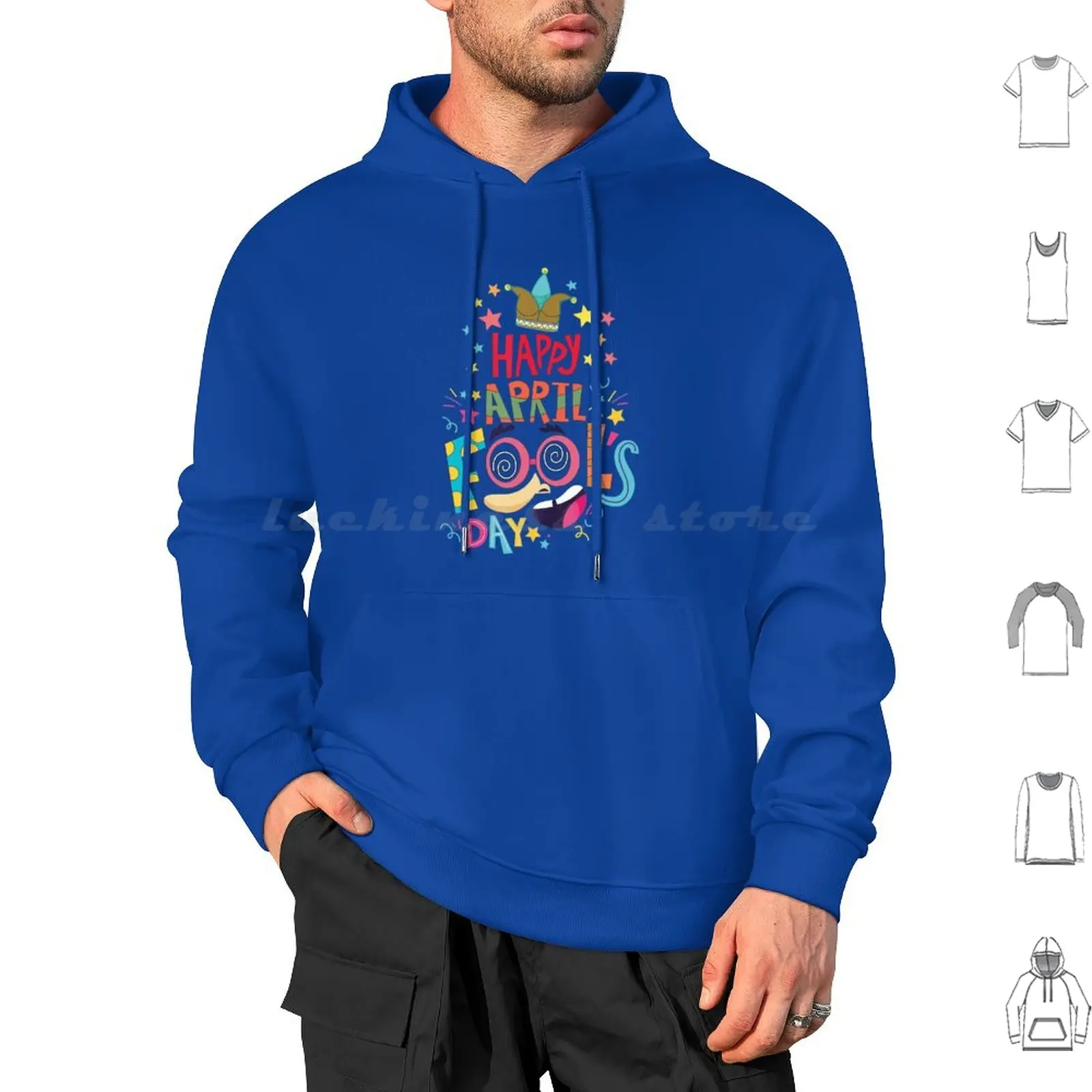

Happy April Fools Day Joke Funny Hoodie cotton Long Sleeve Happy April April April Fools Day April Fools Funny Happy