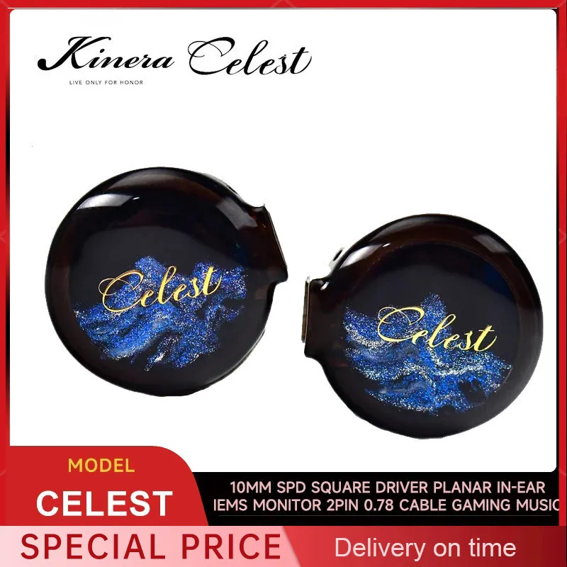 

Kinera Celest Pandamon 2,0 10 мм SPD квадратный драйвер планарные наушники-вкладыши IEMs монитор 2 контакта 0,78 кабель игровая музыка