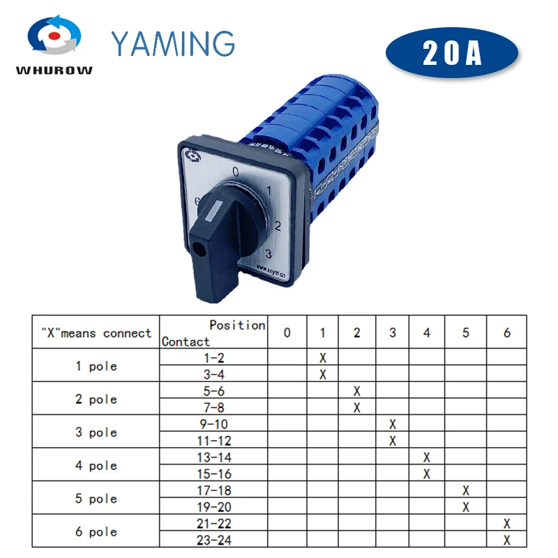 Refletor universal de voltagem com 6 polos