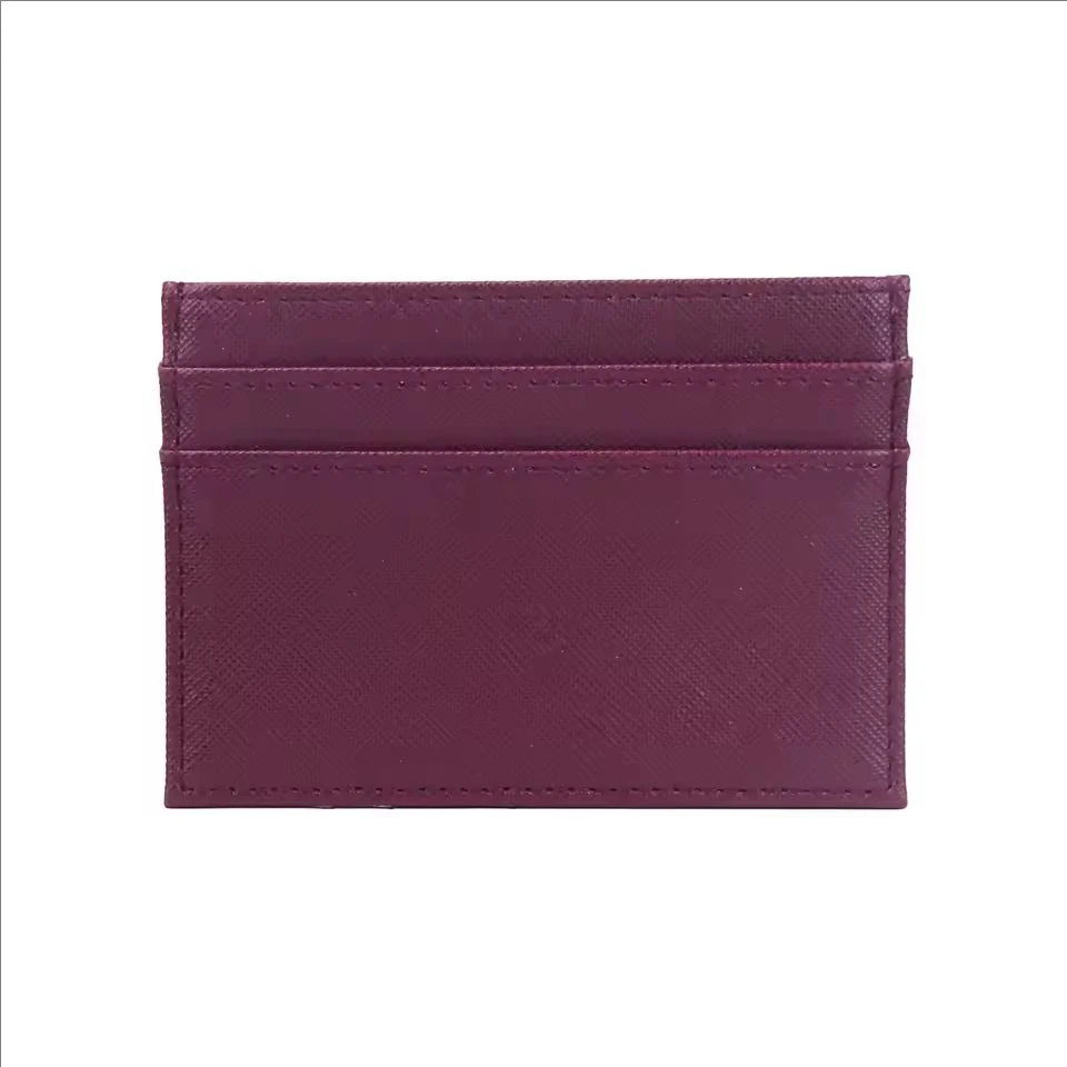 Personalized Initials Slim Leather Card Holder - Custom Monogram Name Wallet and DIY Gift