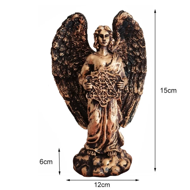 Metatron Bronzos Szeraphim Hatszárnyú Őr Angyalszobrok Otthoni Dekoráció Szintén Nagyszerű Ajándék Barátaidnak B - Image 5