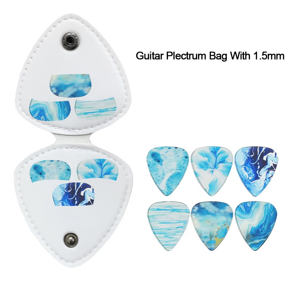 

Портативные белые медиаторы для гитары, улучшенное хранение, устойчивые к падениям, удобные в переноске медиаторы, дизайн отлично подходит для любителей гитары