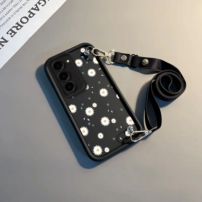 White Flower Lanyard Phone Case - New Sky Eye Design