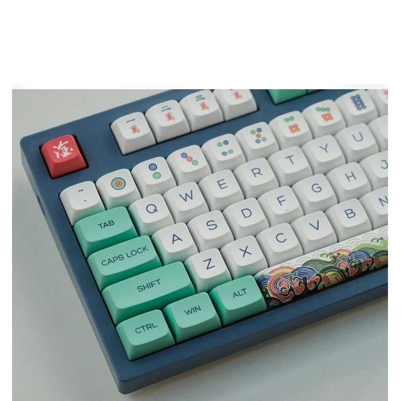 마작 기계식 키보드 키캡, 130 키, XDA 프로파일, PBT 염료 승화, MX 스위치 61 68 87 104/108