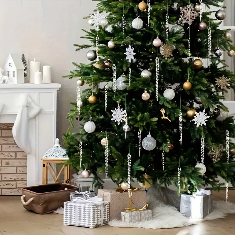 Birshe 73 Pezzi Palline Natalizie, Ornamenti Sfere di Plastica, Addobbi Set Accessori Decorativi