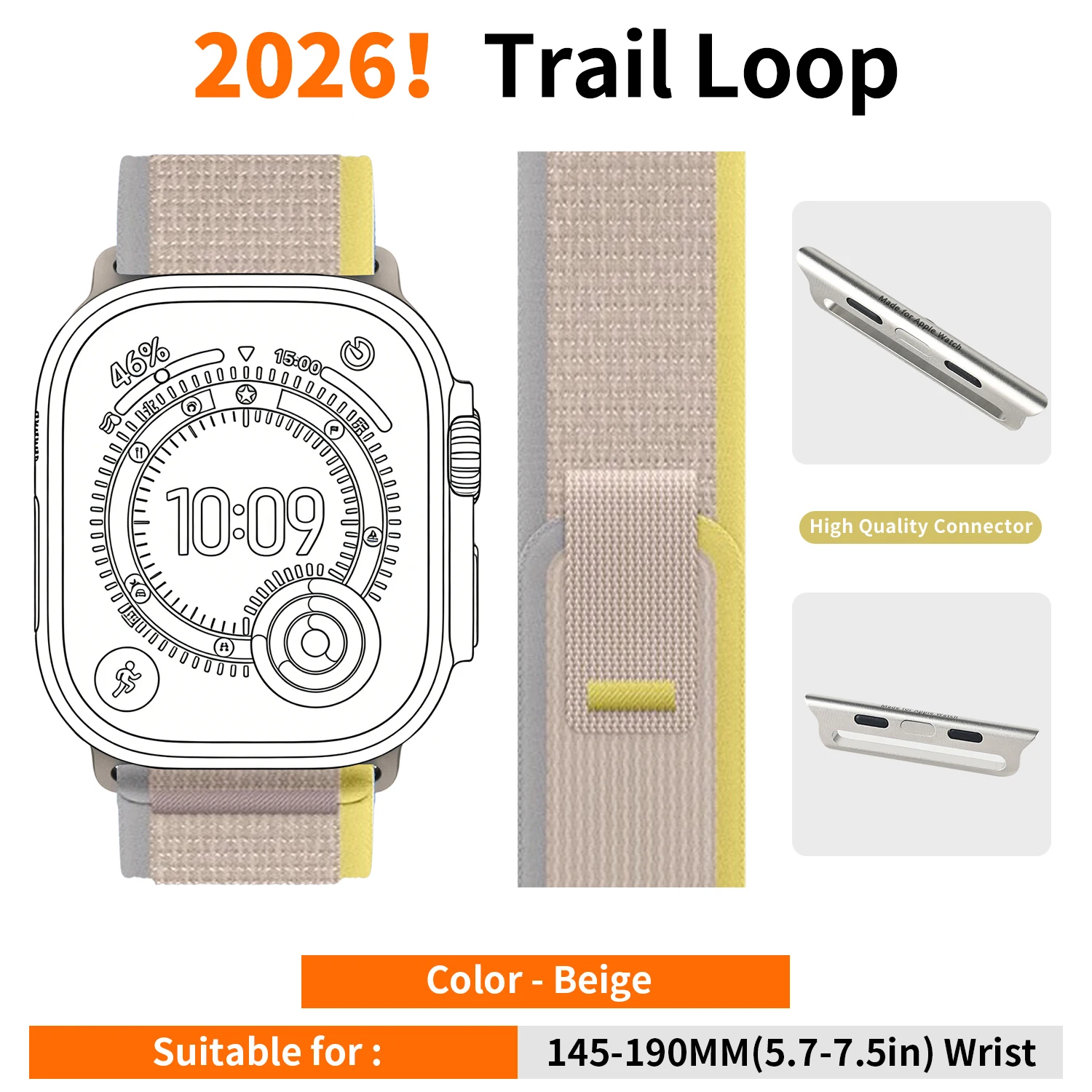 ตัวเลือกสินค้า สายนาฬิกาไนลอนคุณภาพสูง สำหรับ Apple Watch ทุกรุ่น