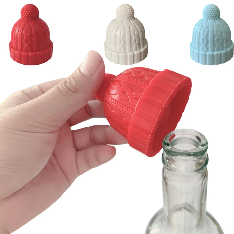 Beanie Cap Decorative Silicone Bottle Stopper Novelty Cork Replacement
