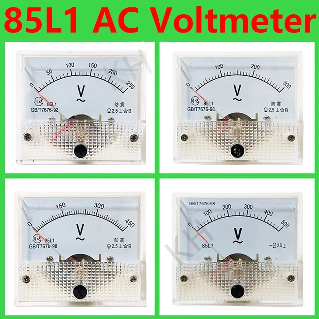 Pointer AC voltmeter Class 2.5 85L1 AC 0-250V 150V 300V 450V 500V 600V  Analog Voltage Voltmeter Panel Meter - Price history & Review, AliExpress  Seller - Fujiang Electric Co., Ltd. Store