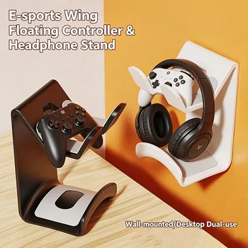 Supporto Universale per Cuffie da Gaming, Gancio per Cuffie da Parete o Scrivania, Accessori per PC, Montaggio Facile Senza Danni
