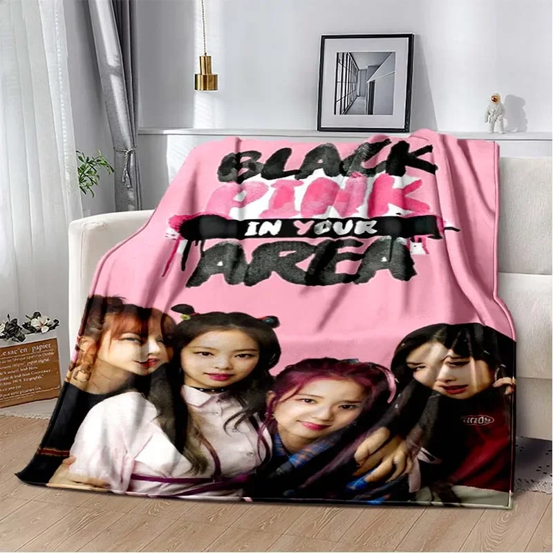 

K-pop girl group Blanket Flannel Breathable Warm Throw Blankets for Bedding Travel Bedroom Children's Gift Home Decor