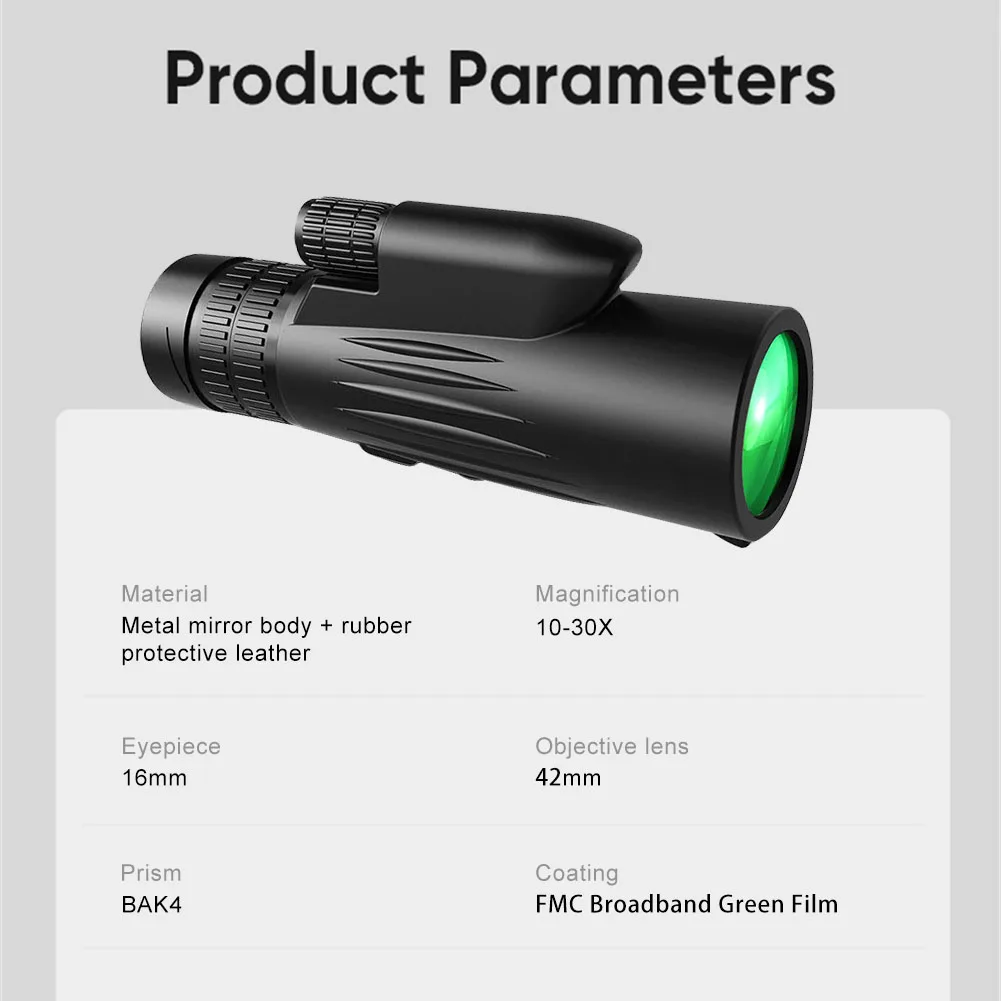10-30x42MM Zoom monokularowy teleskop ze statywem i klips daleki zasięg na zewnątrz monokle HD do obserwacji ptaków w podróży kempingowej 15 Sc05c1750458d41dfa8f526b50f3e55ebb 10-30x42MM Zoom monokularowy teleskop ze statywem i klips daleki zasięg na zewnątrz monokle HD do obserwacji ptaków w podróży kempingowej