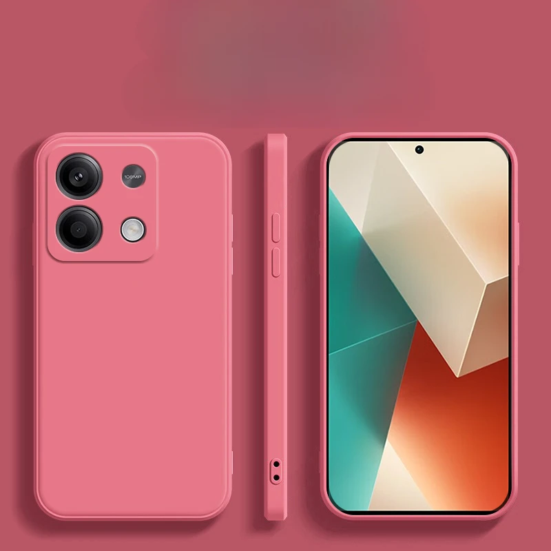 thumbnail image 1 of Funda cuadrada de silicona líquida para Xiaomi Redmi Note 13 Pro Plus, 4G, 5G, funda trasera suave protectora para cámara, 1 of 5