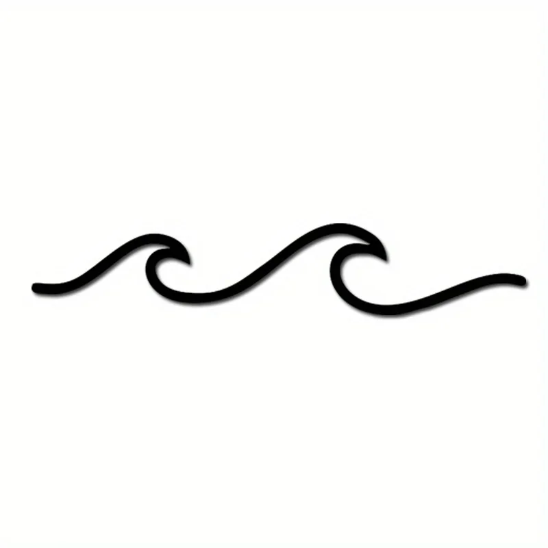 

Promotion Metal Wave Art Sign home Decor Ocean Wave Wall Hanging Minimalist Lines Iron Crafts metal wall hanging for Bedroom Off