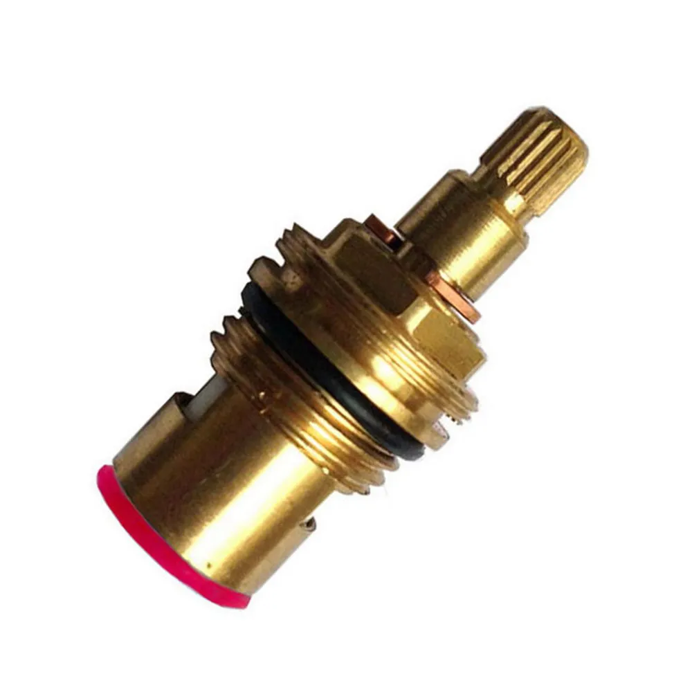 Standard1/2 Replacement Brass Hot and Cold Quarter Turn Tap Valve Ceramic Disc Cartridge 20 teeth Faucet Accessory tba501