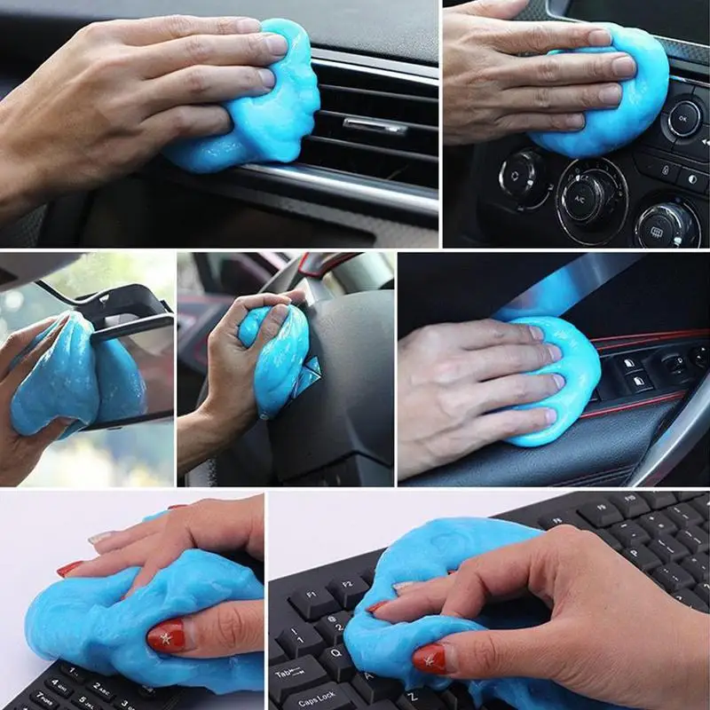 Car Cleaner Gel Dust Cleaning Slime for Dashboard Air Vents & Keyboard Reusable Multifunctional Goo Cleaning Tool