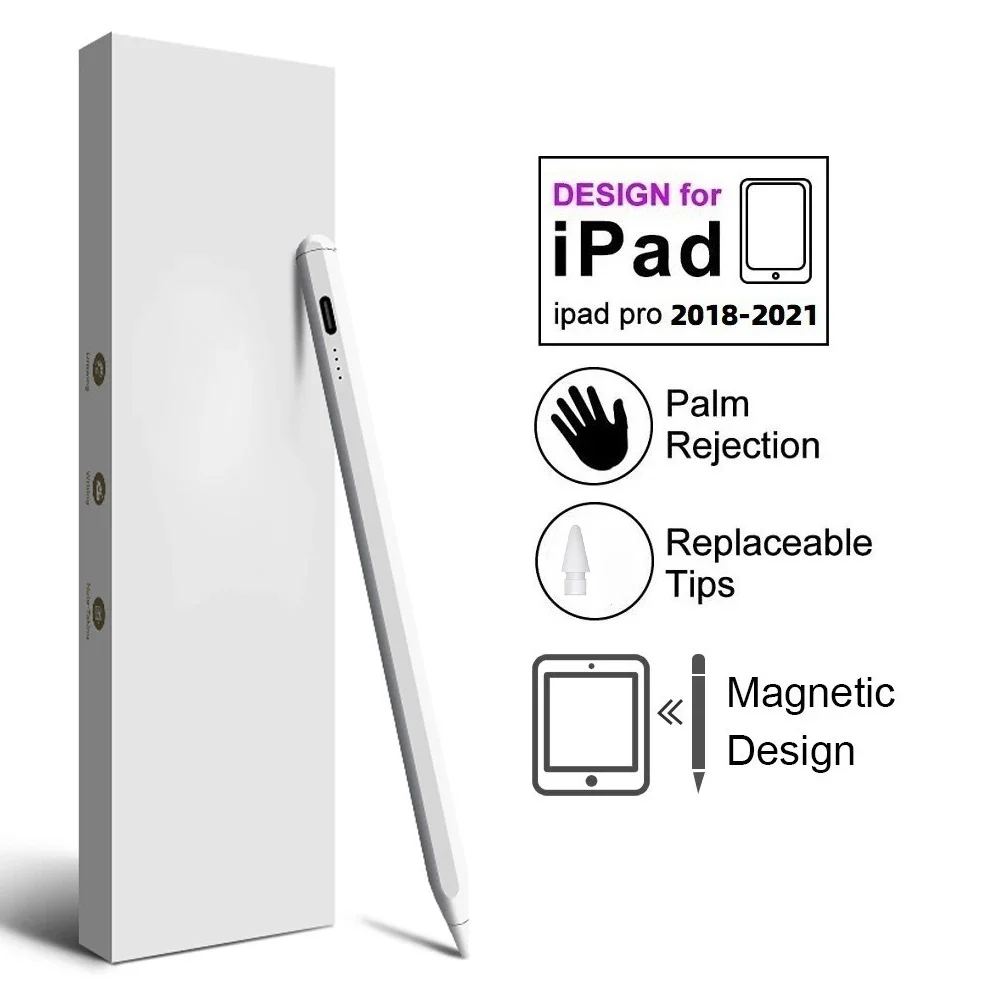 Per 2021 Ipad Pro 11 12.9 Penna Touch Screen Capacitiva Matita Stilo Da Disegno Attiva Per Ipad Air 3 4 5 Mini 5 6 Matita Apple