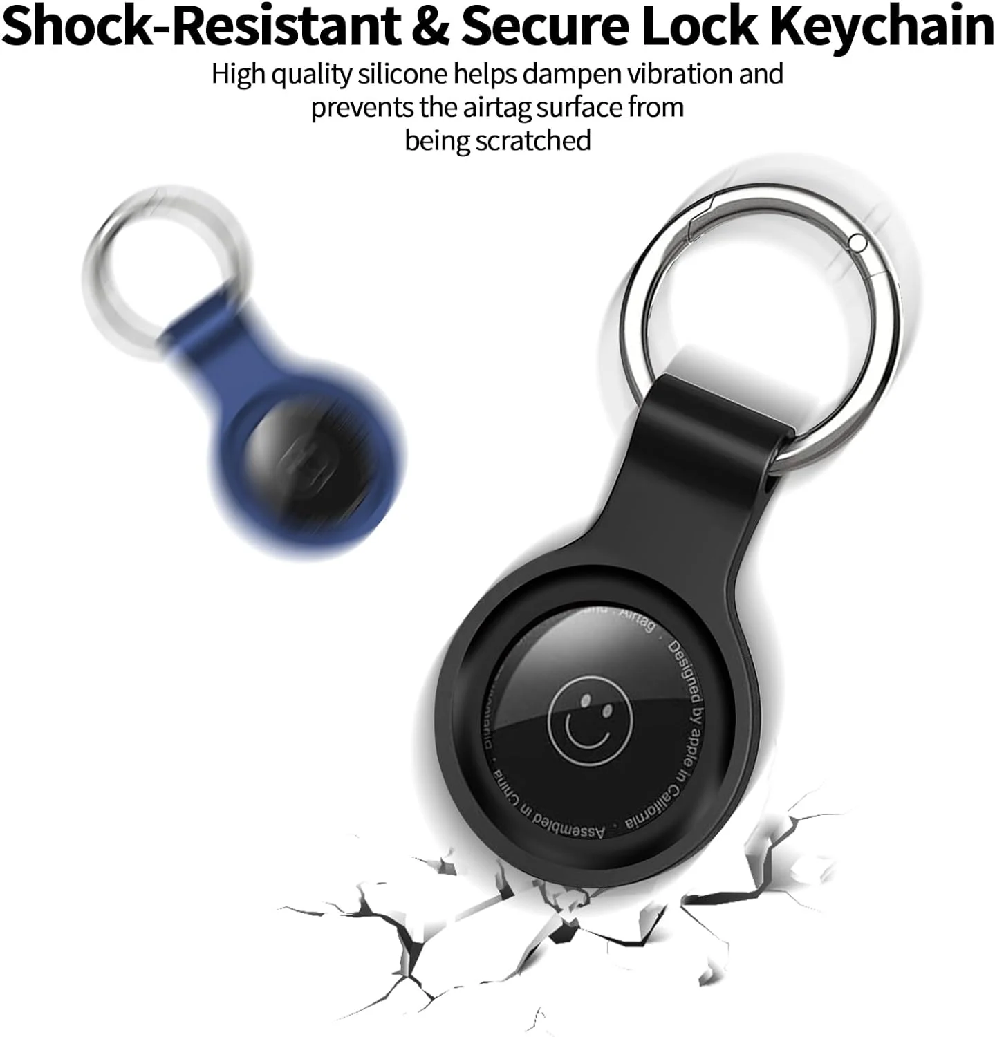 Silicone Protective Keychain Cover for Airtags - Pet Collar and Accessory Holder