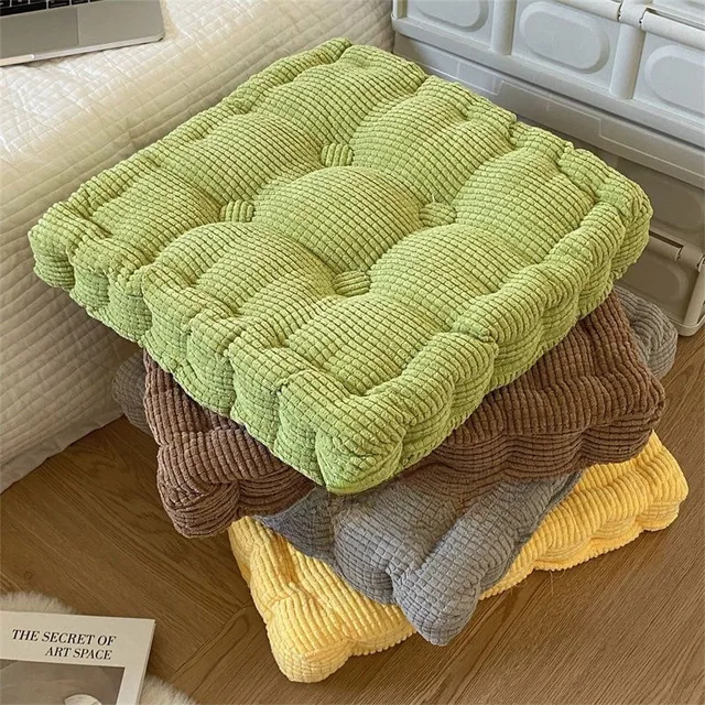 Coussin de siège capitonné grand carré rond épais coussin de chaise Tatami coussin d'oreiller de sol pour chaises de salle à manger de Patio de bureau à domicile 50x50 cm 1