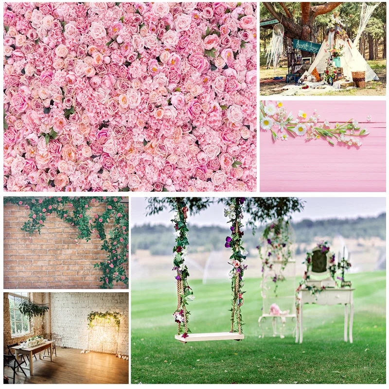 

Vinyl Custom Photography Backdrops Props Flower Board Landscape Children's Birthday Photo Studio Background 22612 ZHDT-05