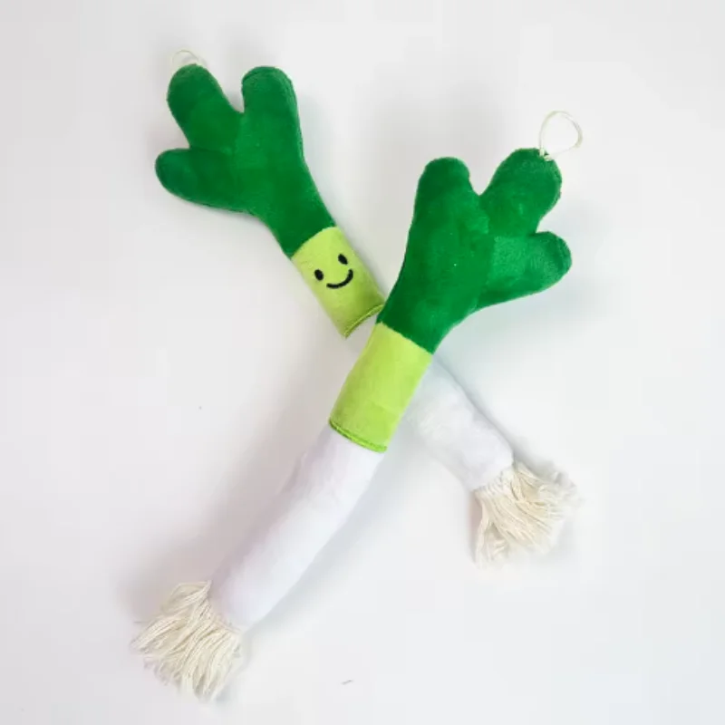 Plush Scallion Chew Toy For Dogs And Cats Interactive Sounding_voghion.com