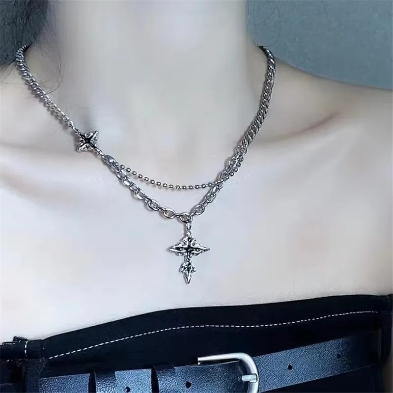 Collana Uomo Con Ciondolo Pentagramma In Acciaio Inox 925 – Catena 58 Cm, Senza Nichel E Piombo