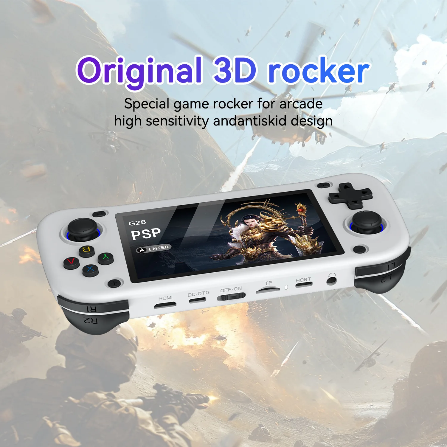 2025 128GB G28 Retro Handheld Video Game Console Linux System 4.3 Inch MIPI Screen Portable Pocket Video Player 64GB Games