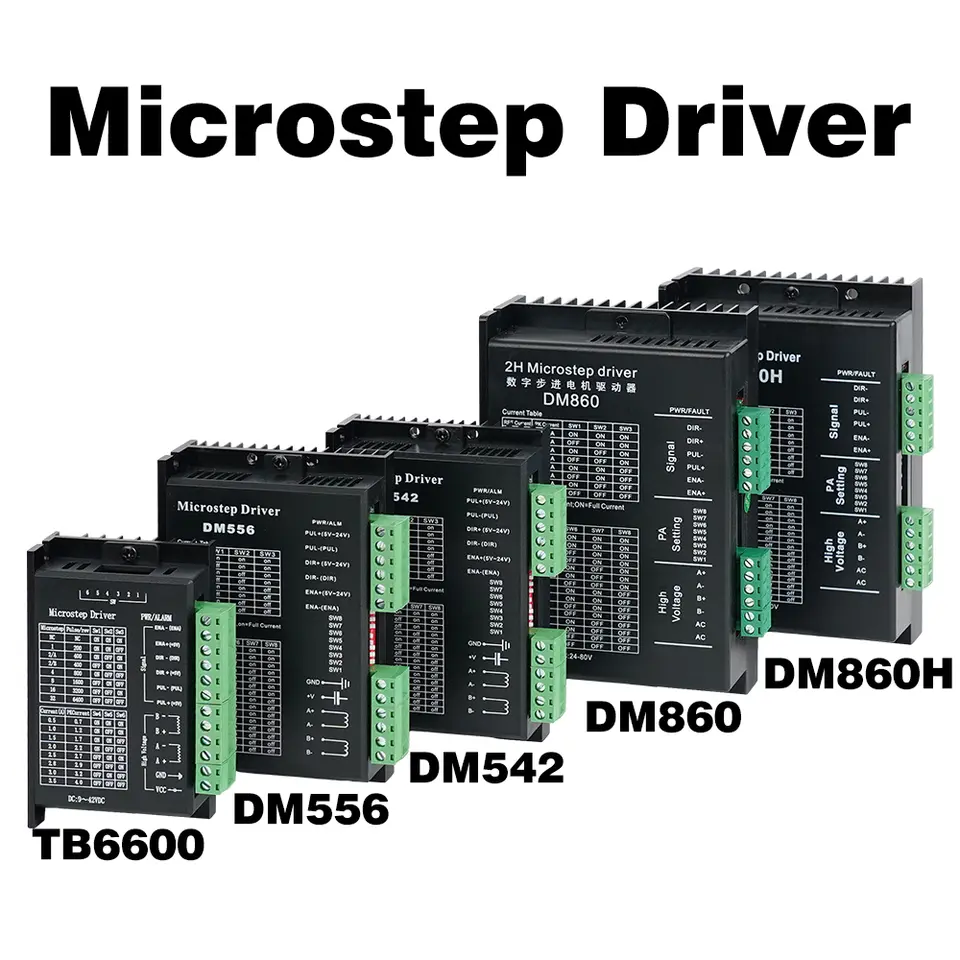 Microstep Driver TB6600 DM542 DM556 DM860 DM860H Driver Controller Microstep Motor Brushless Shell For 42/57/86 Nema17 Nema23 image 1