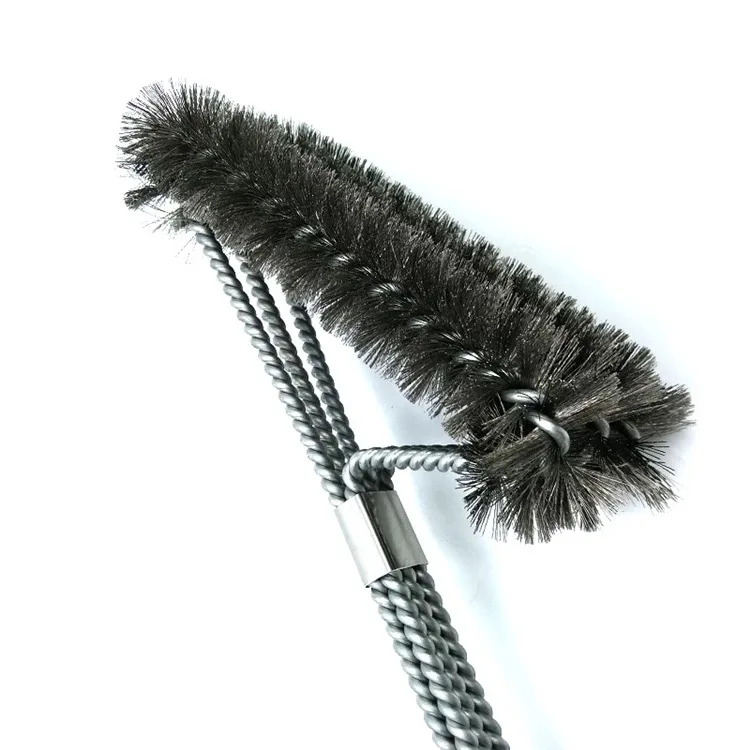 Grill Brush with Scraper 18" Adjustable Handle with Bottle Opener BBQ Grill Brush for Outdoor Grill/Smoker/Gas and Charcoal Gril
