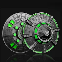 Cool Spaceship UFO Fidget Spinner EDC Metal Alloy Luminous Fingertip Gyroscope Relaxing Toys for Adults Children Anti Anxiety 1