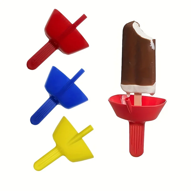 3pcs Anti-drop Popsicle Holder, Non-dirty Hand Ice Cream Holder, Keep Clean And Hygienic When Eat Ice Cream, Kitchen Tools