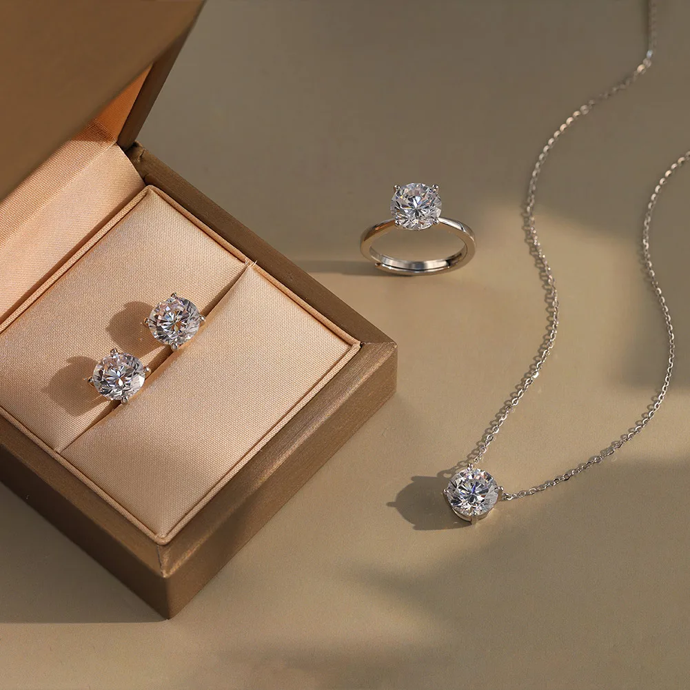 ORSA JEWELS 8A Zirkonia-Ohrstecker aus echtem 925er-Sterlingsilber mit Zirkonia, runder Schliff, hochwertiger, zierlicher Schmuck LZE53 – Detail 9