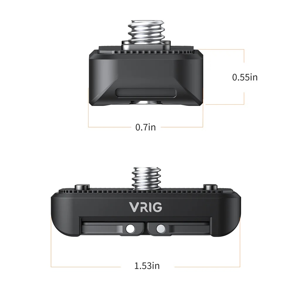 VRIG DJI-AC Gopro 마운트 1/4 나사 포트 3-in-1 인터페이스가 포함된 Insta360 X4용 새로운 3-in-1 자기 퀵 릴리스 어댑터