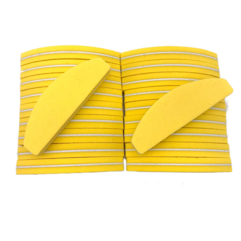 

20 Pcs/Lot Half Moon Mini Nail Files Trimmer Buffer Nail Art Tips Buffing Sanding File Block Washable Sponge Manicure Tools Set