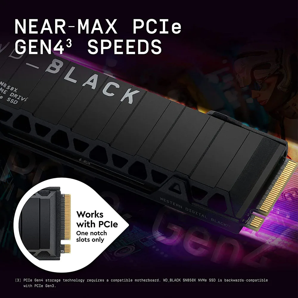 WD BLACK NVMe  ̹ ָ Ʈ ̺, 濭 , 1TB, 2TB, 4TB SSD, ÷̼̽ 5 Gen4 PCIe M.2 2280 ۵, SN850X
