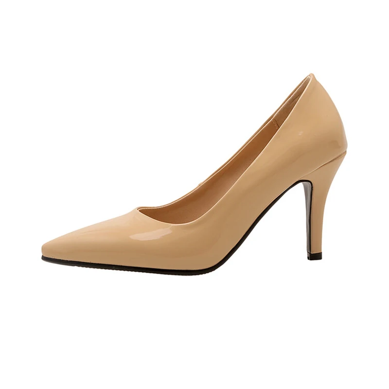 Kolnoo Large Size New Hot Sale Ladies 8cm High Heels Pumps Slip-on Office Dress Shoes Pointy Evening Party Fashion Court Shoes