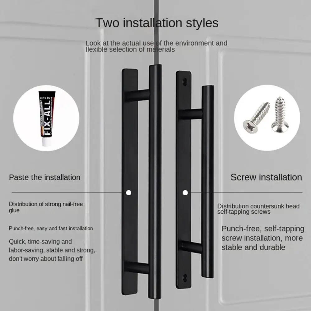 Türgriff aus Aluminium legierung neue stanz freie selbst klebende Schiebetür knauf beschläge Multifunktion ale Tür lenker tür – Detail 16