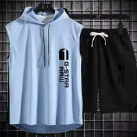 Survêtement de sport deux pièces pour hommes, t-shirt de marque Goals, survêtement de jogging, vêtements de fitness, vêtements d'exercice, été 5