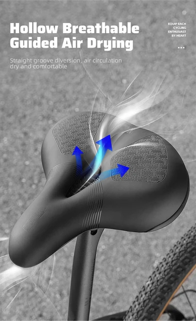 Sella Bici Extra Larga Con Gel - Ammortizzata, Traspirante, Per Uomo E Donna - Foto 4