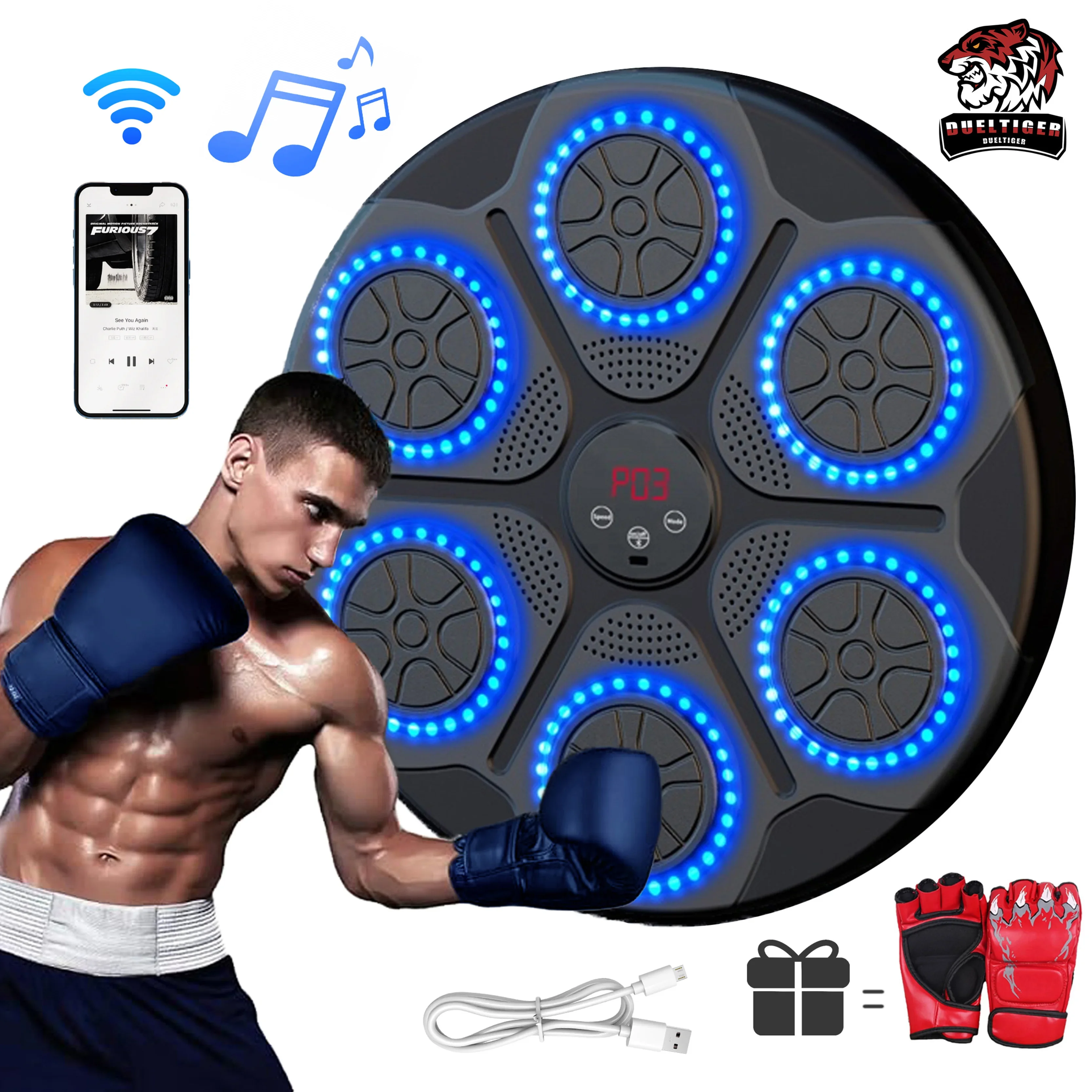 Kids Workout Equipment Teenage Boy Gifts Boxing Gifts Music Boxing
