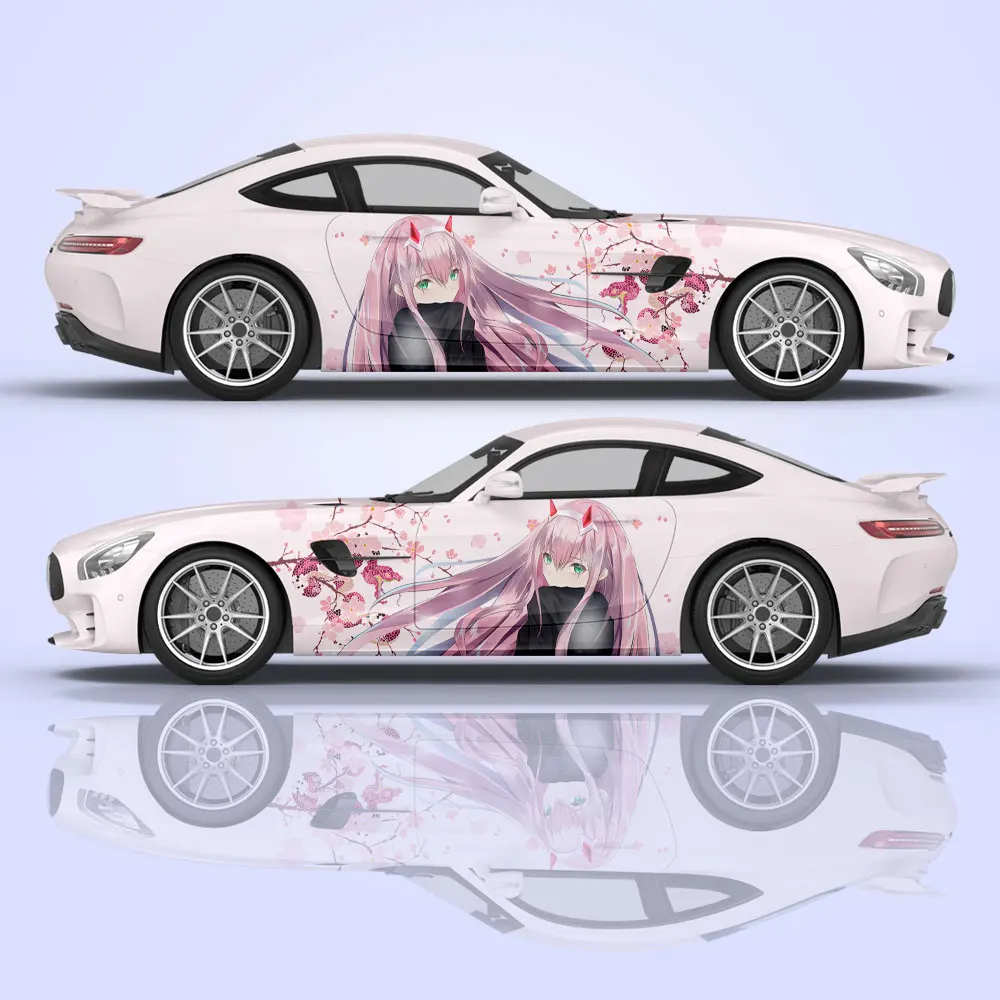 prompthunt putin anime car wrap side shot