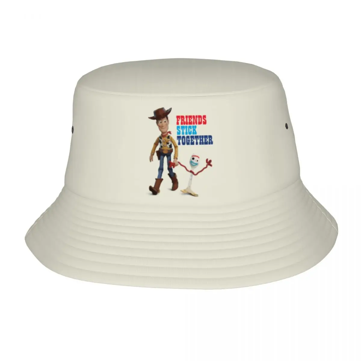 Unisex Cute Toy Story 4 Woody Forky Bucket Hat Outfit Bob Hat Per Copricapo Da Viaggio Leggero