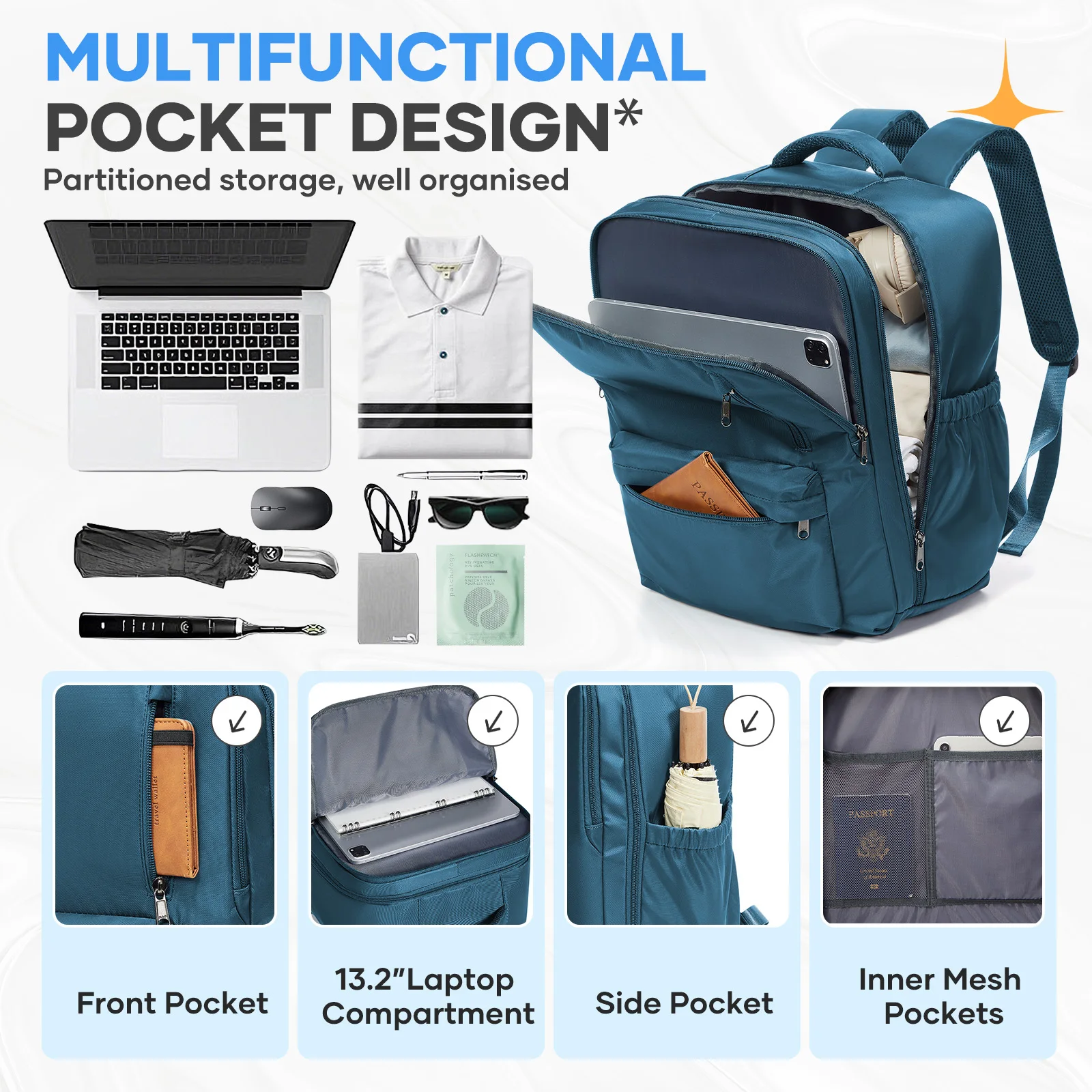 Wizzair Ryanair 40x30x20 Cabin Bag Hand Luggage Backpack Men Women 15.6 inch Laptop Bags, Clothing Storage Bag, School Backpack