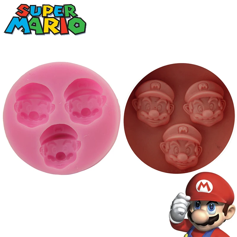 Super Mario Bros Stampo Per Torta In Silicone Anime 3D Stampo Per Cioccolato Accessori Per Torte Fai Da Te Cartone Animato Cottura Caramelle Biscotto 