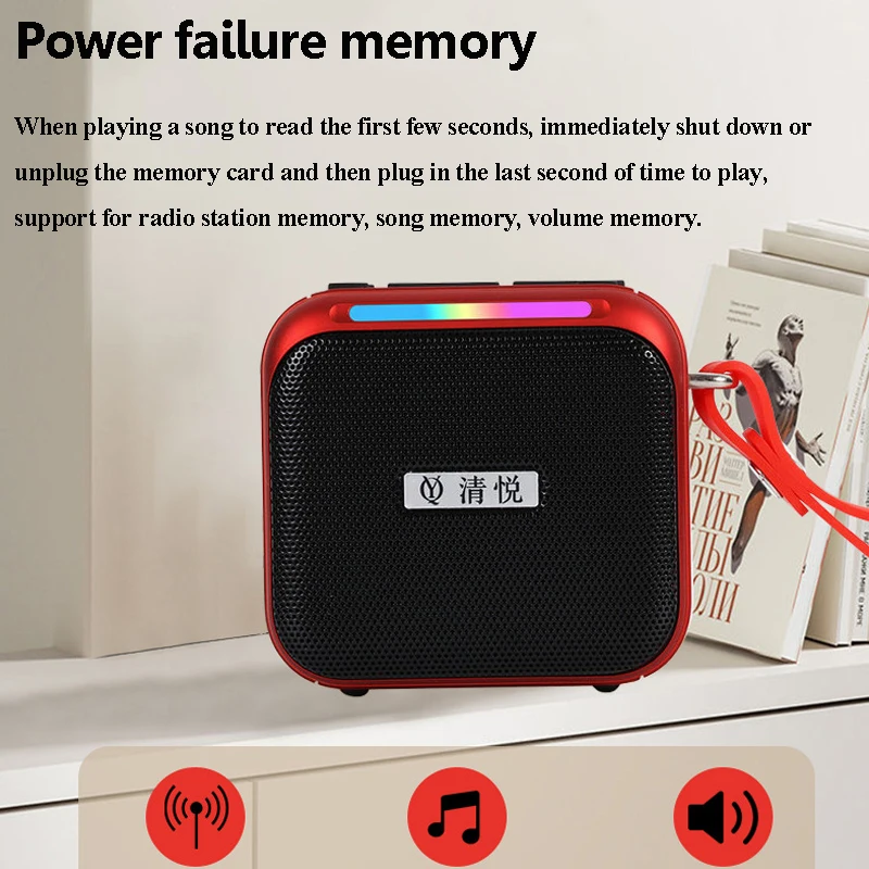 Mini Pocket Bluetooth Speaker Wireless Bluetooth Subwoofer Recorder Handsfree Call Music Player Support FM Radio Dual TF Card