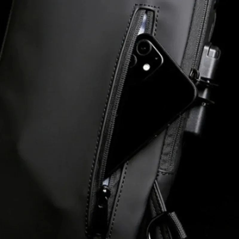 Men's Anti Theft Sling Bag USB Charging Port Crossbody Chest Shoulder Bag Travel Daypack Waterproof Messenger Bag for Men