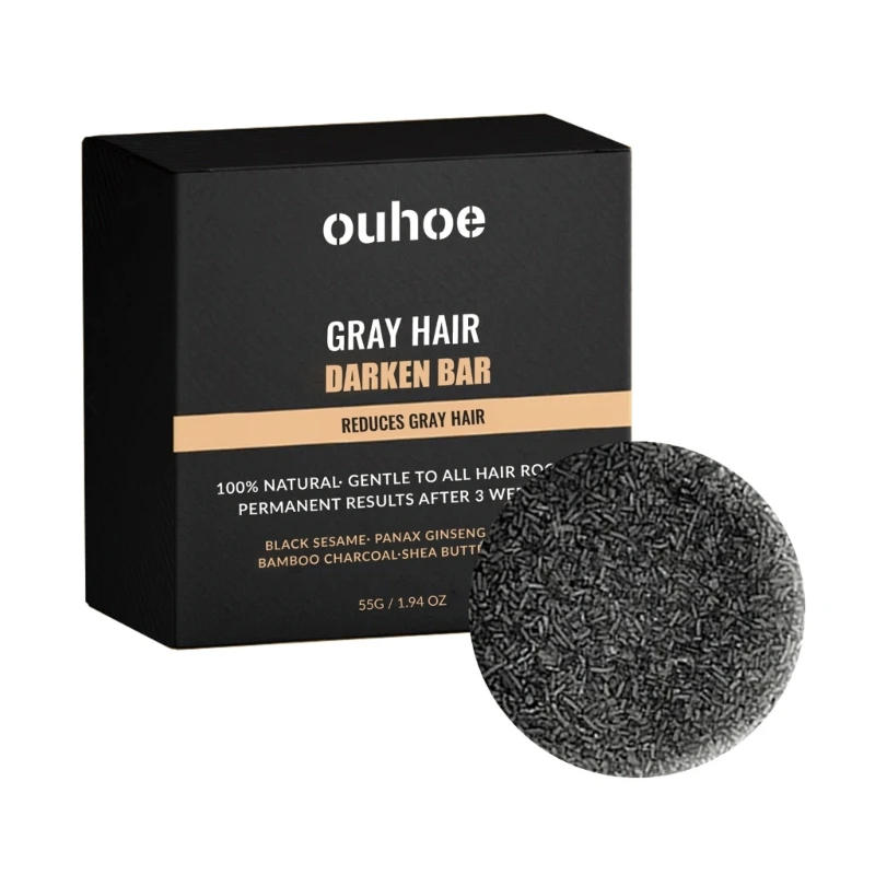 

Coverage Soap For Gray Hair Men Hair Darkening Compressed Soap Bar Dropship